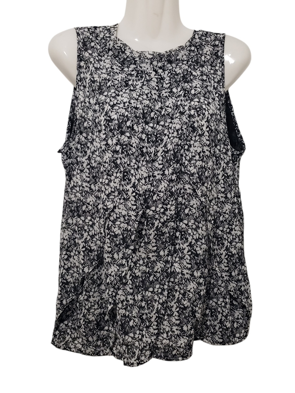 NUE OPTIONS Black & White Floral Sleeveless Camisole | Large